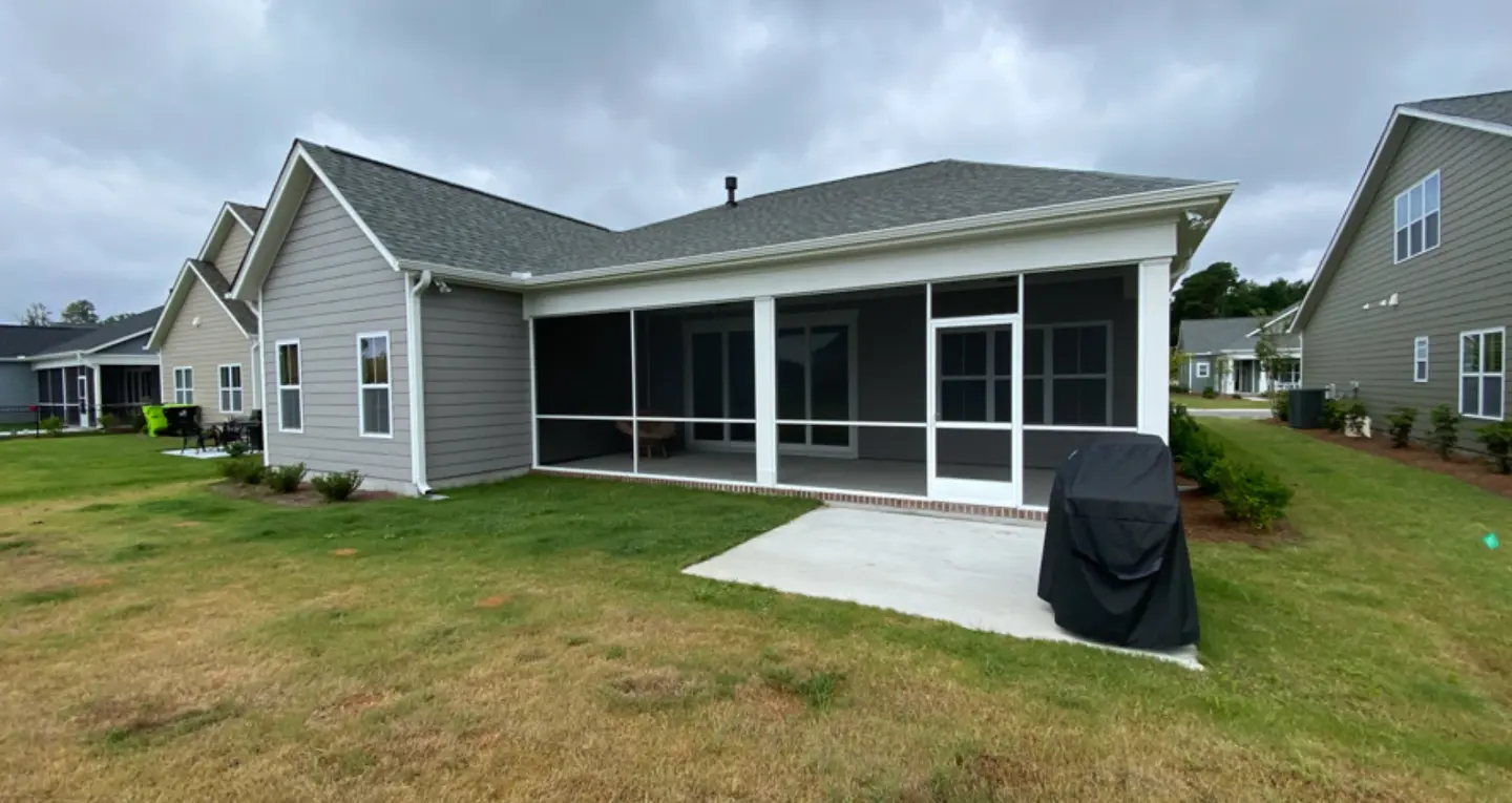 Backyard porch construction