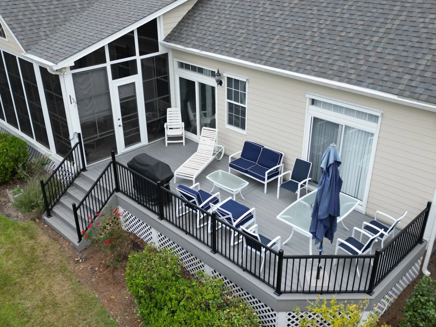 Composite deck with stairs