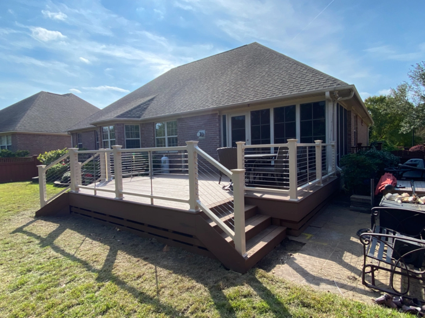 Elevated pvc deck design