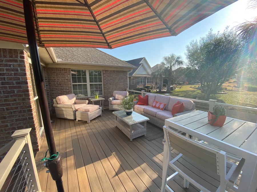 Modern composite deck installation