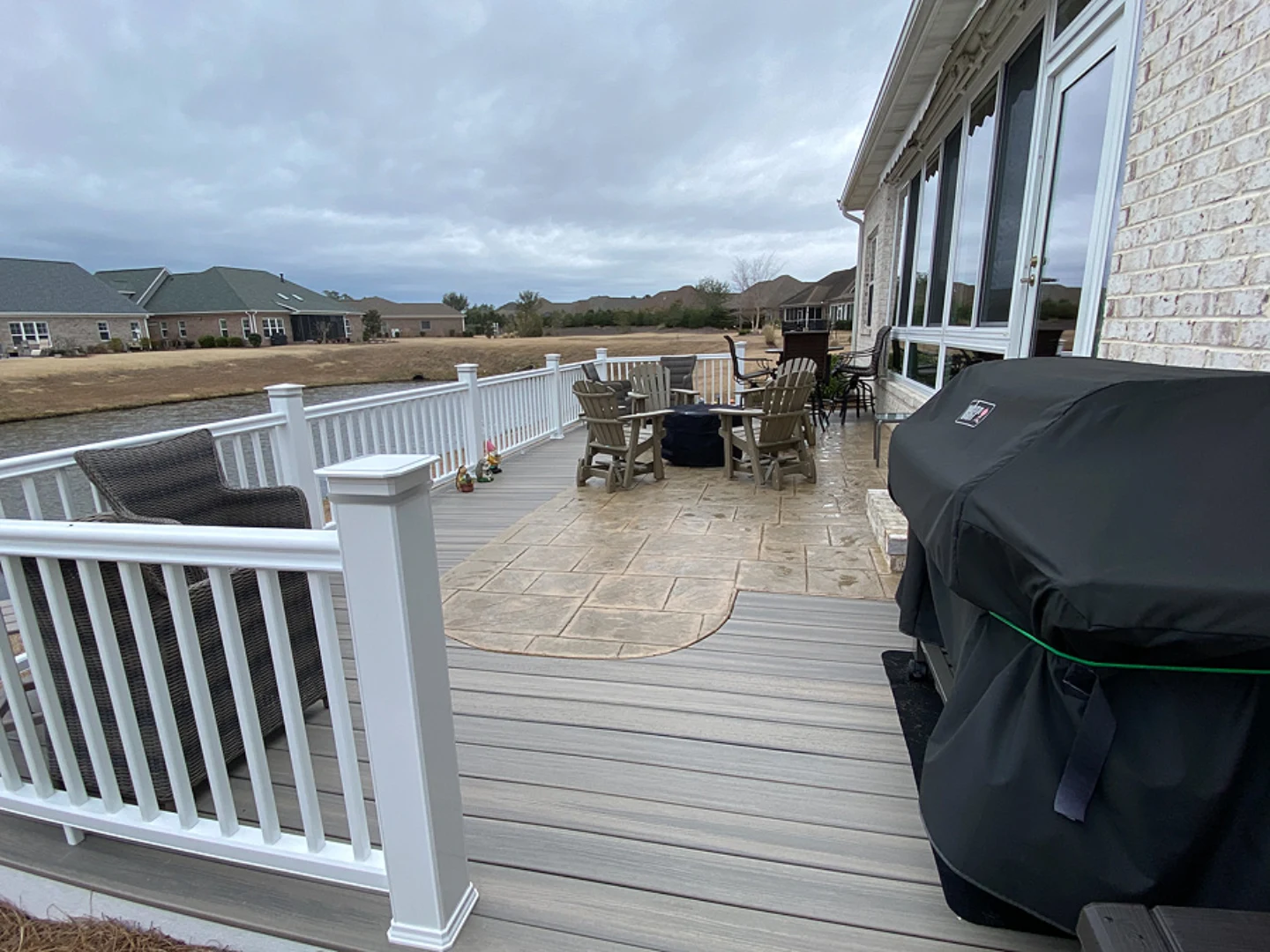 Pvc decking backyard installation