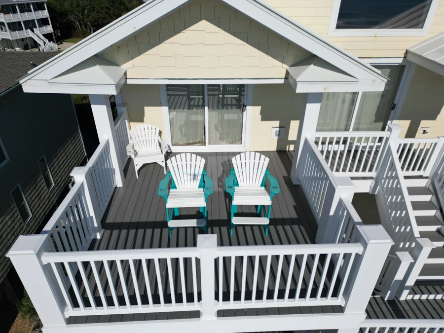 Residential composite deck construction