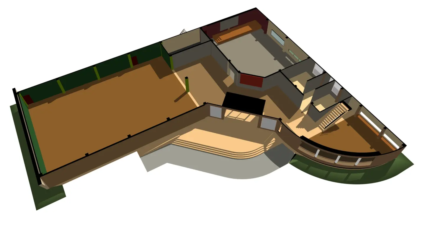 Stock 3d deck design render