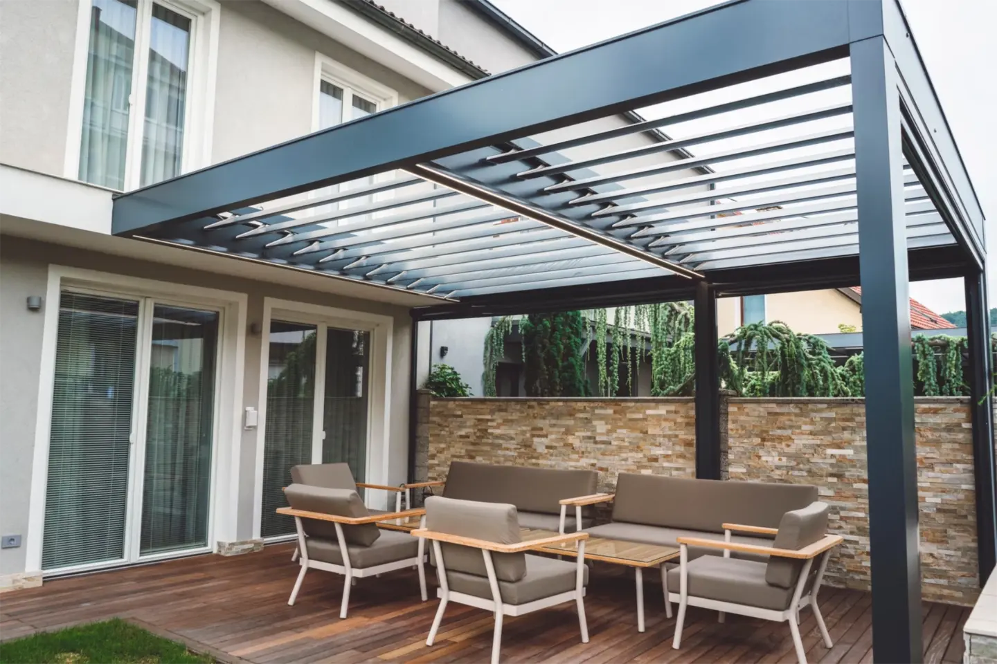 Stock Louvered Pergola