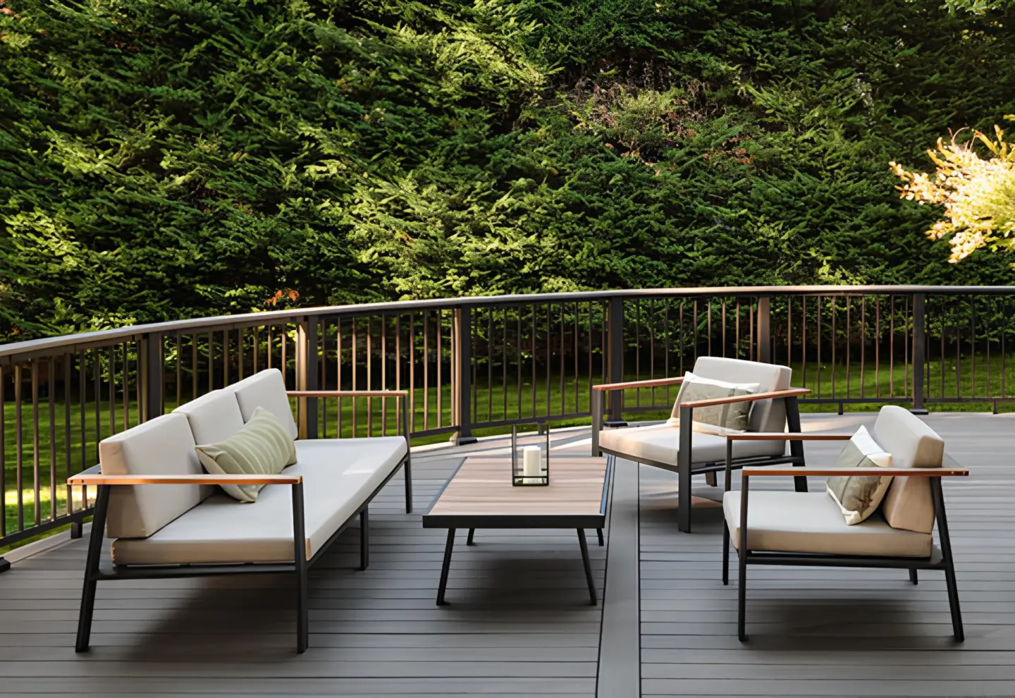 Stock TimberTech Advanced PVC Landmark Castle Gate Decking Beauty