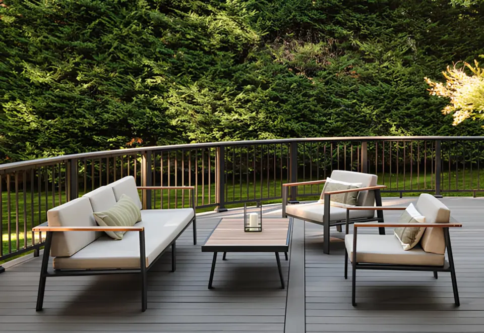 Stock TimberTech Advanced PVC Landmark Castle Gate Decking Beauty