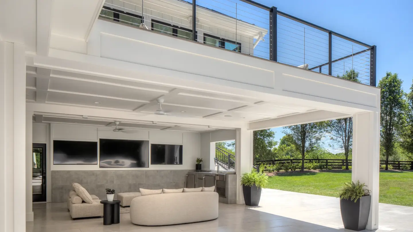 Stock outdoorliving room underdeck