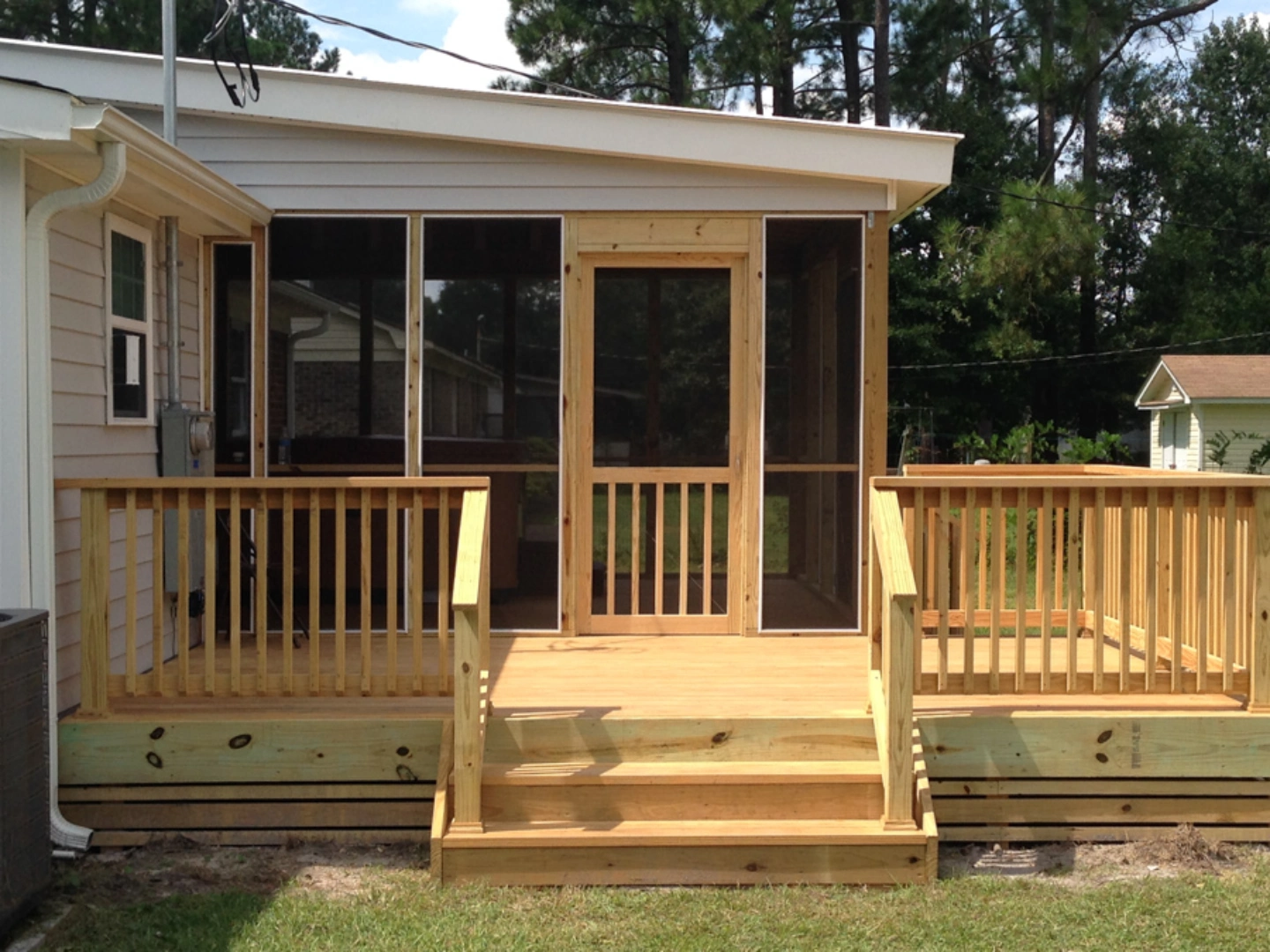 Wood decking contractor project